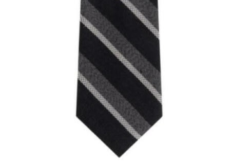 Tommy Hilfiger Men's Slim Textured Stripe Tie Gray Size Regular