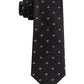 Tommy Hilfiger Men's Small Snowflake Gingham Tie Black Size Regular
