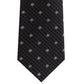 Tommy Hilfiger Men's Small Snowflake Gingham Tie Black Size Regular