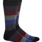 Perry Ellis Men's Rugby-Stripe Socks Black Size Regular