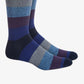 Perry Ellis Men's Rugby-Stripe Socks Navy Size Regular