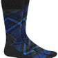 Perry Ellis Men's Microfiber Plaid Socks Black Size Regular