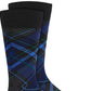 Perry Ellis Men's Microfiber Plaid Socks Black Size Regular