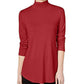 JM Collection Women's Turtleneck Top Red Size Medium