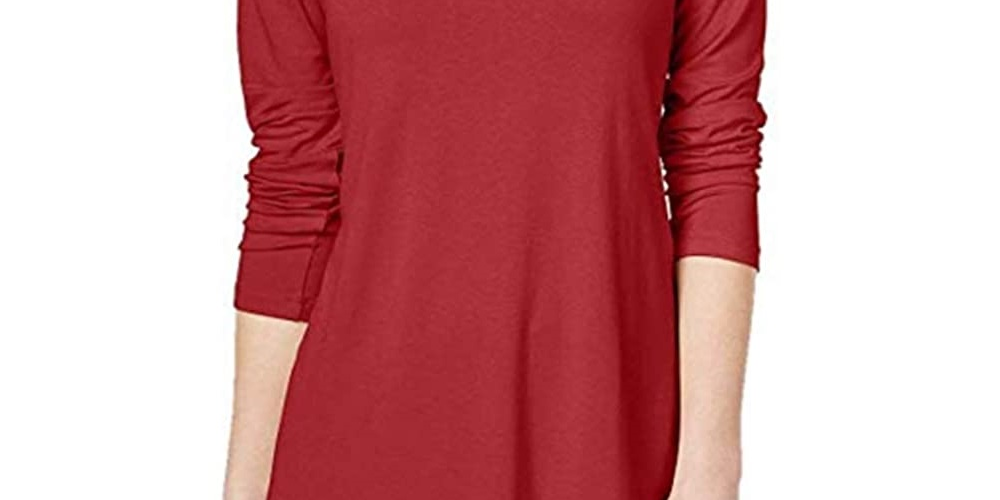 JM Collection Women's Turtleneck Top Red Size Medium