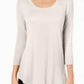 JM Collection Women's Scoop-Neck Top Dark Beige Size 2 Extra Large
