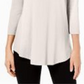 JM Collection Women's Scoop-Neck Top Dark Beige Size 2 Extra Large