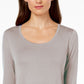 JM Collection Women's Scoop-Neck Top Sand Size Extra Large