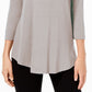 JM Collection Women's Scoop-Neck Top Sand Size Extra Large