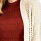Say What? Juniors' Open-Front Textured Cardigan Beige Size Extra Large