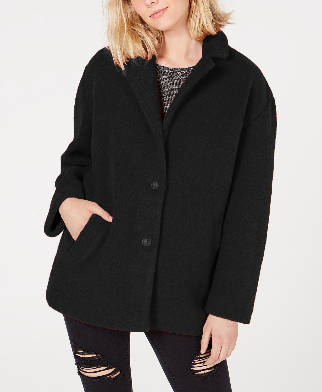 Collection B Juniors Faux-Fur Coat Black Size XX-Large