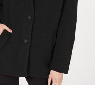 Collection B Juniors' Faux-Fur Coat Black Size Small