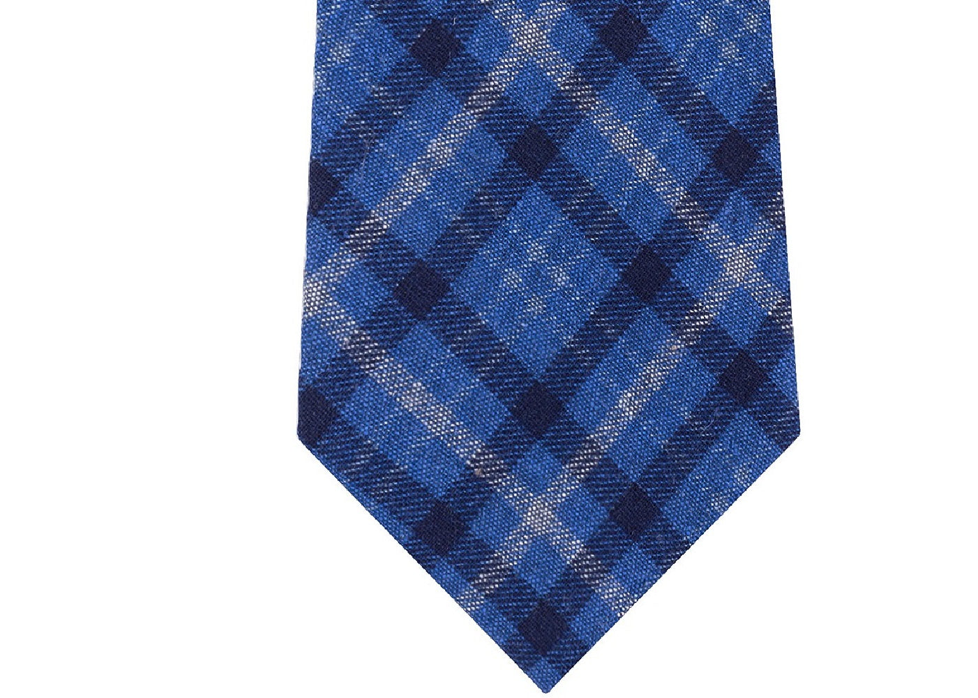 Tommy Hilfiger Men's Boston Classic Plaid Tie Blue Size Regular