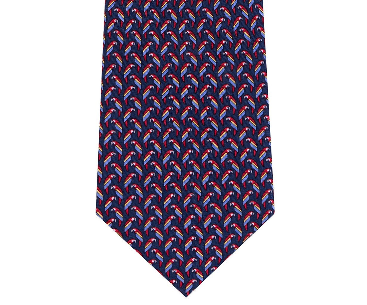 Tommy Hilfiger Men's Small Parrot Silk Tie Navy Size Regular
