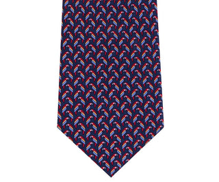 Tommy Hilfiger Men's Small Parrot Silk Tie Navy Size Regular