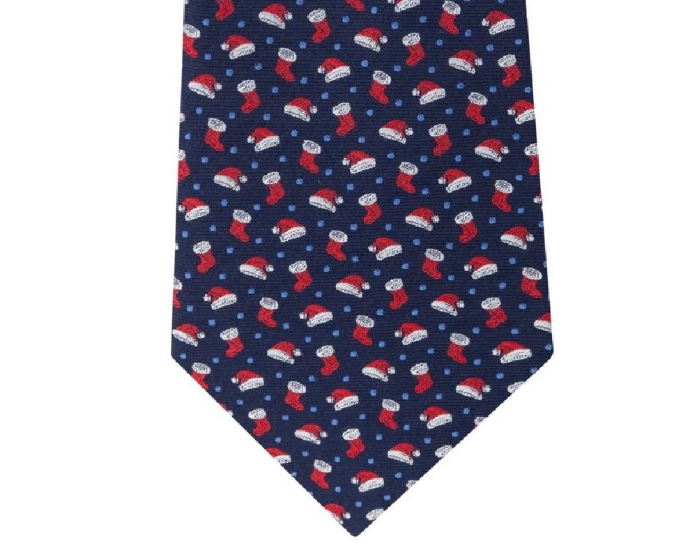 Tommy Hilfiger Men's Santa Hat Necktie Navy One Size