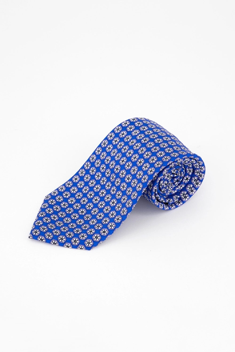 Tommy Hilfiger Men's Classic Snowflake Neat Silk Twill Tie Blue Size Regular
