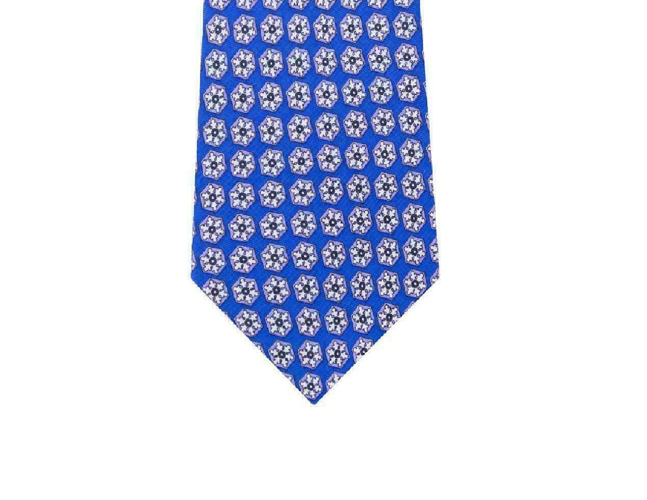 Tommy Hilfiger Men's Classic Snowflake Neat Silk Twill Tie Blue Size Regular