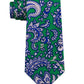 Tommy Hilfiger Men's Central Paisley Silk Tie Green Size Regular
