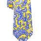 Tommy Hilfiger Men's Central Paisley Silk Tie Yellow Size Regular