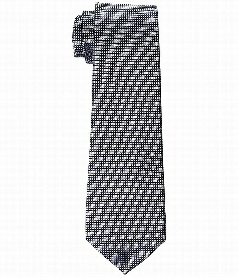 Tommy Hilfiger Men's Navy Micro Silk Tie Gray Size Regular