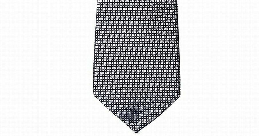 Tommy Hilfiger Men's Navy Micro Silk Tie Gray Size Regular
