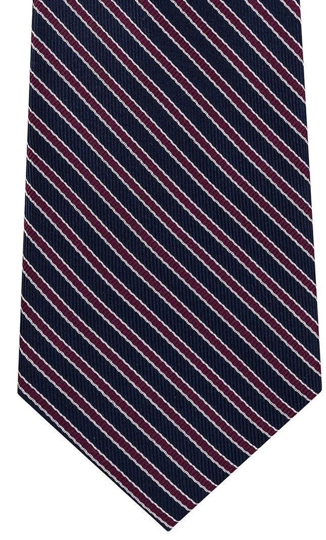 Tommy Hilfiger Men's Preppy Stripe Tie Red Size Regular