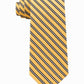 Tommy Hilfiger Men's Tricolor Stripe Silk Tie Yellow Size Regular