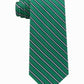 Tommy Hilfiger Men's Tricolor Stripe Silk Tie Green One Size