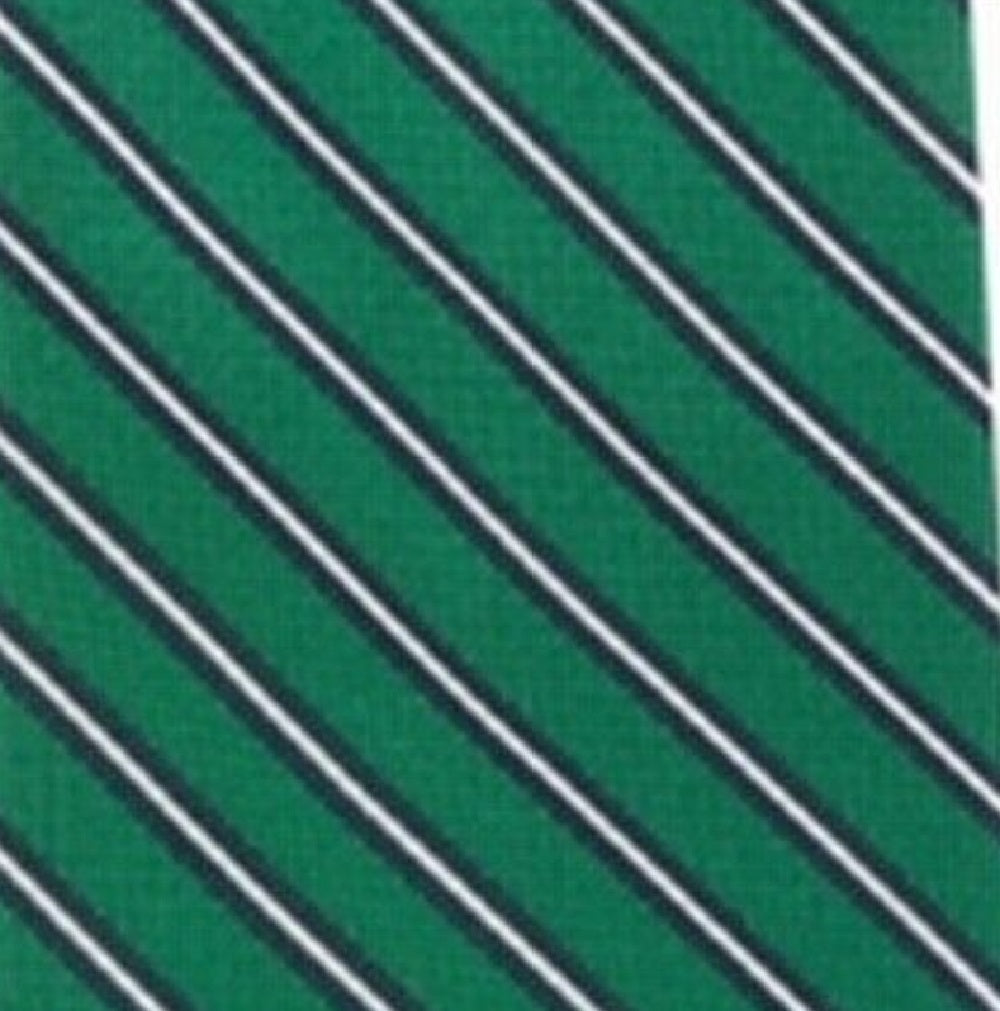Tommy Hilfiger Men's Tricolor Stripe Silk Tie Green One Size