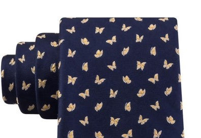 Tommy Hilfiger Men's Mini Butterfly Silk Tie Yellow Size Regular