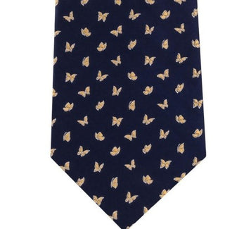 Tommy Hilfiger Men's Mini Butterfly Silk Tie Yellow Size Regular