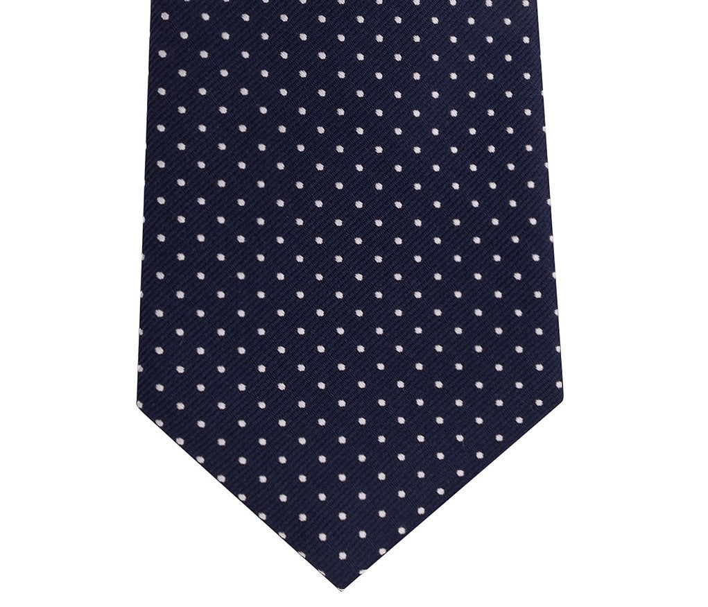 Tommy Hilfiger Men's Preppy Classic Dot Silk Tie Black Size Regular