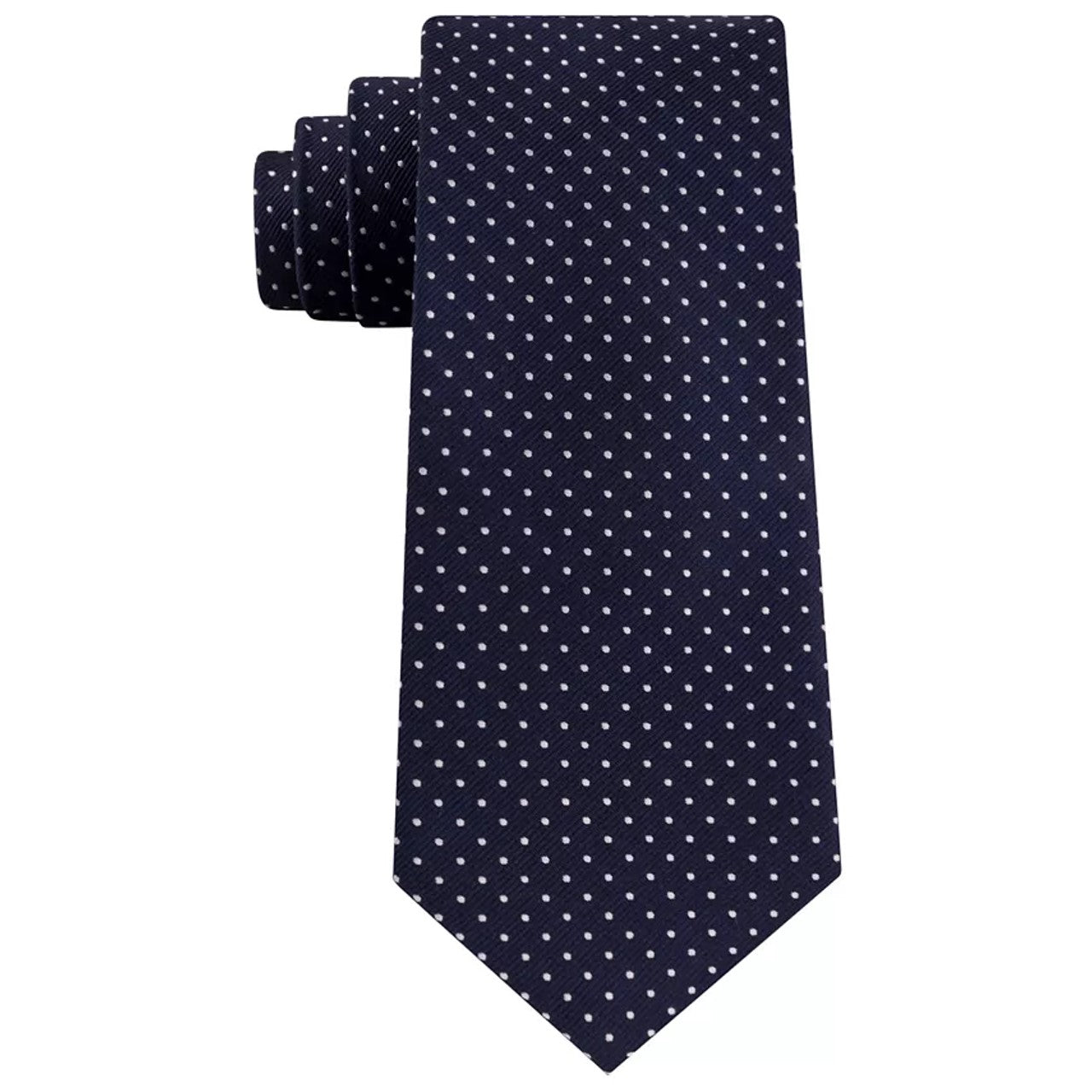 Tommy Hilfiger Men's Preppy Classic Dot Silk Tie Navy Size Regular