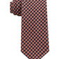 Tommy Hilfiger Men's Classic Textured Plaid Tie Orange One Size