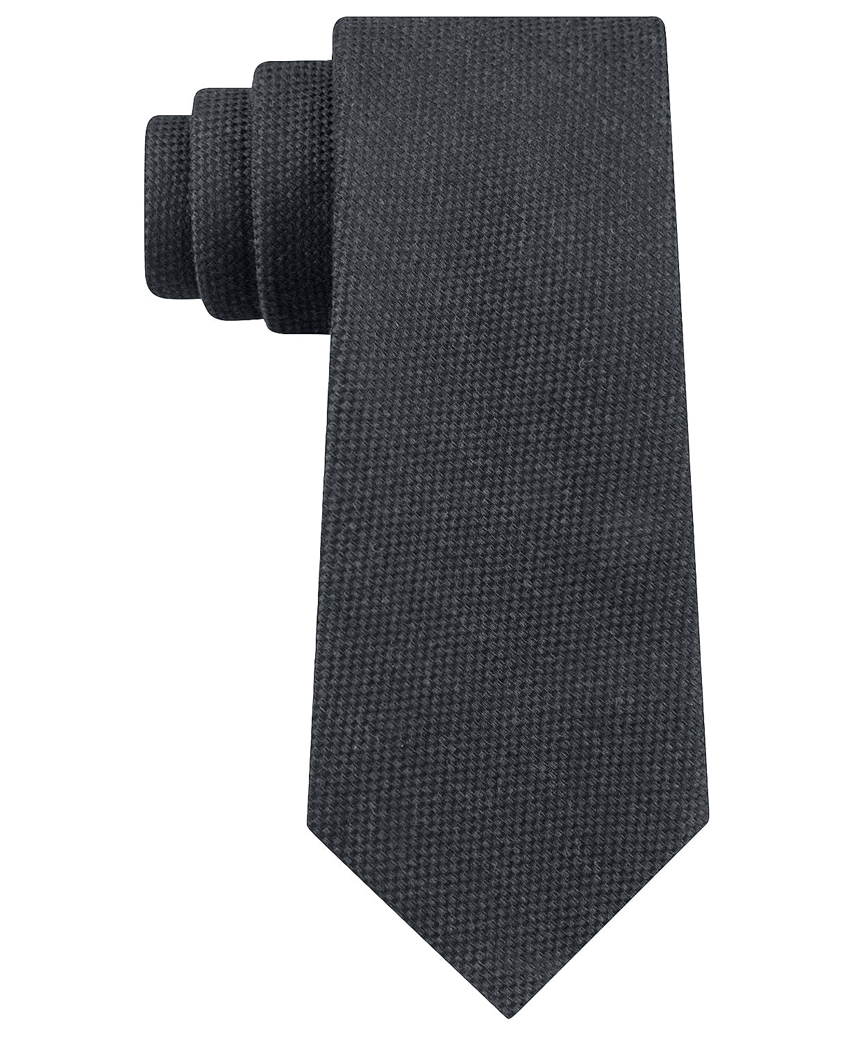 Tommy Hilfiger Men's Aaran Solid Tie Gray Size Regular