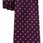 Tommy Hilfiger Men's Mont Classic Dot Stripe Tie Dark Red Size Regular