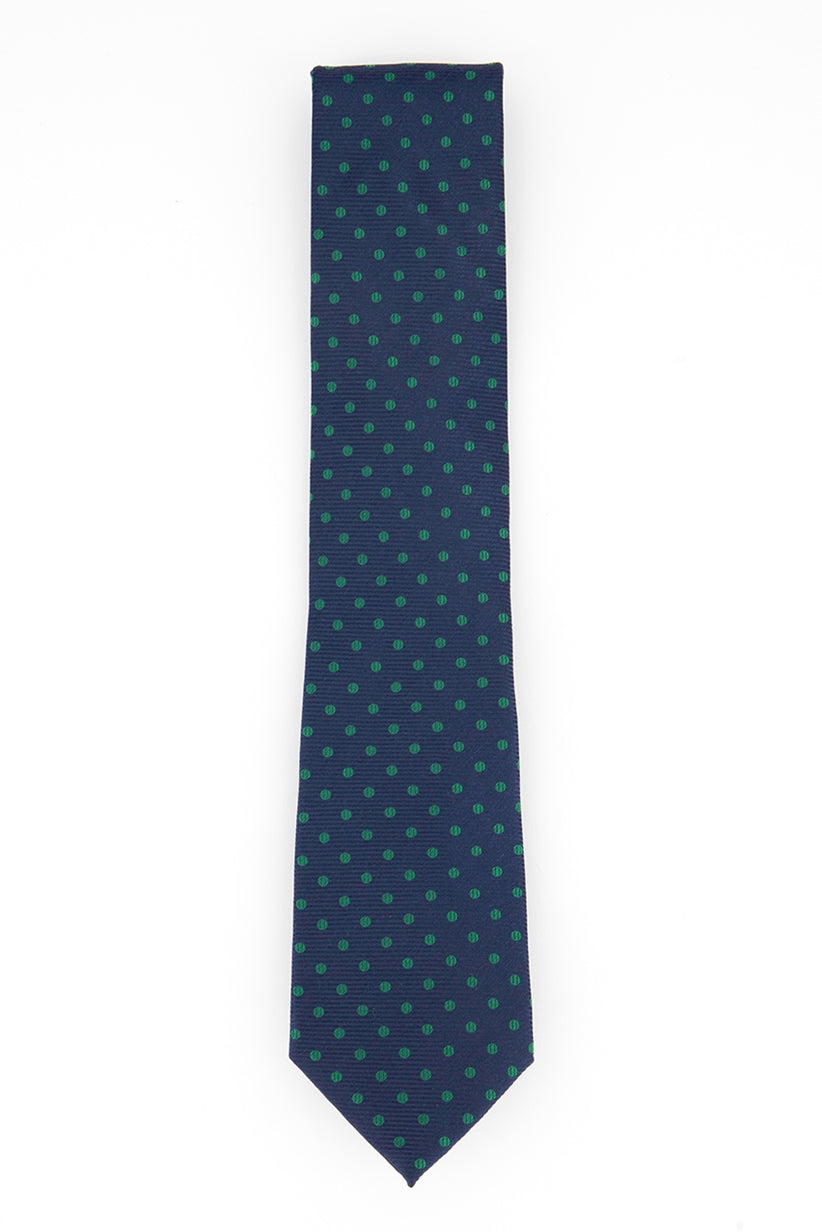 Tommy Hilfiger Men's Mont Classic Dot Stripe Tie Green Size Regular