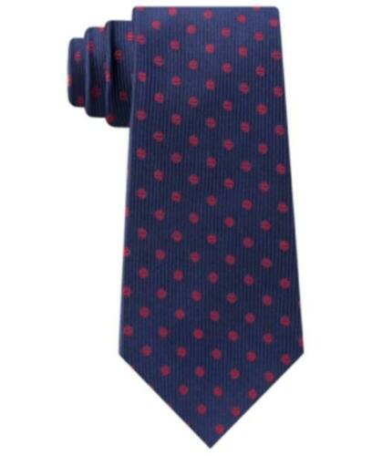 Tommy Hilfiger Men's Mont Classic Dot Stripe Tie Pasblue Size Regular