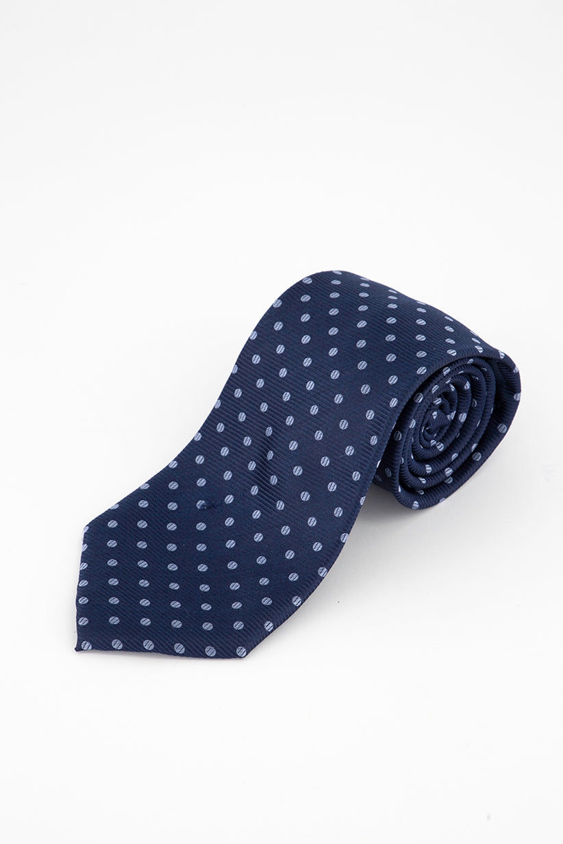 Tommy Hilfiger Men's Mont Classic Dot Stripe Tie Navy One Size