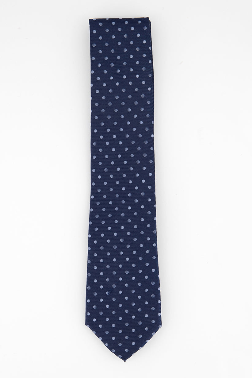 Tommy Hilfiger Men's Mont Classic Dot Stripe Tie Navy One Size