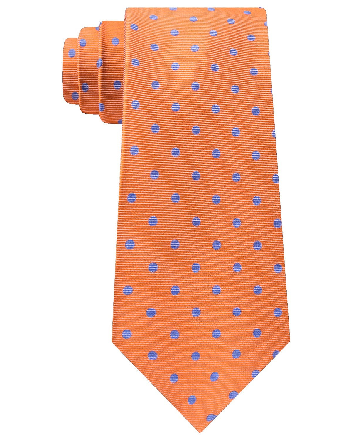 Tommy Hilfiger Men's Bright Preppy Dot Tie Orange Size Regular