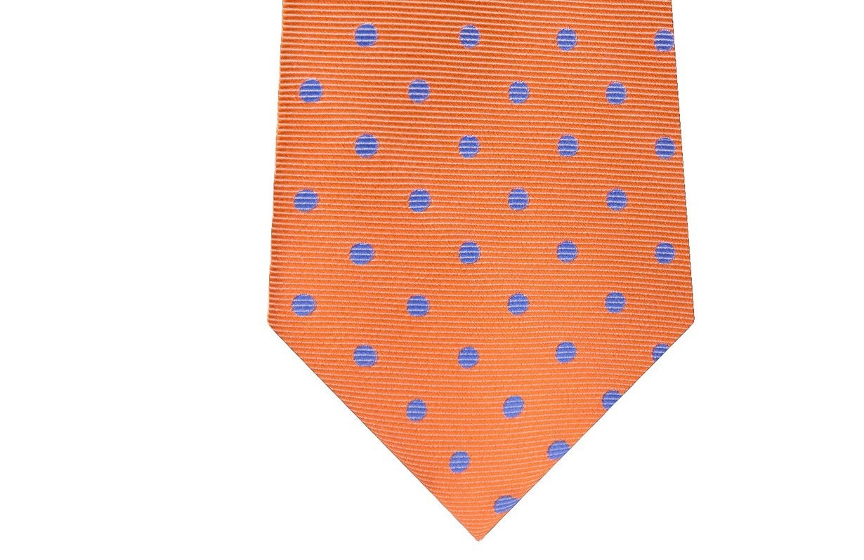 Tommy Hilfiger Men's Bright Preppy Dot Tie Orange Size Regular