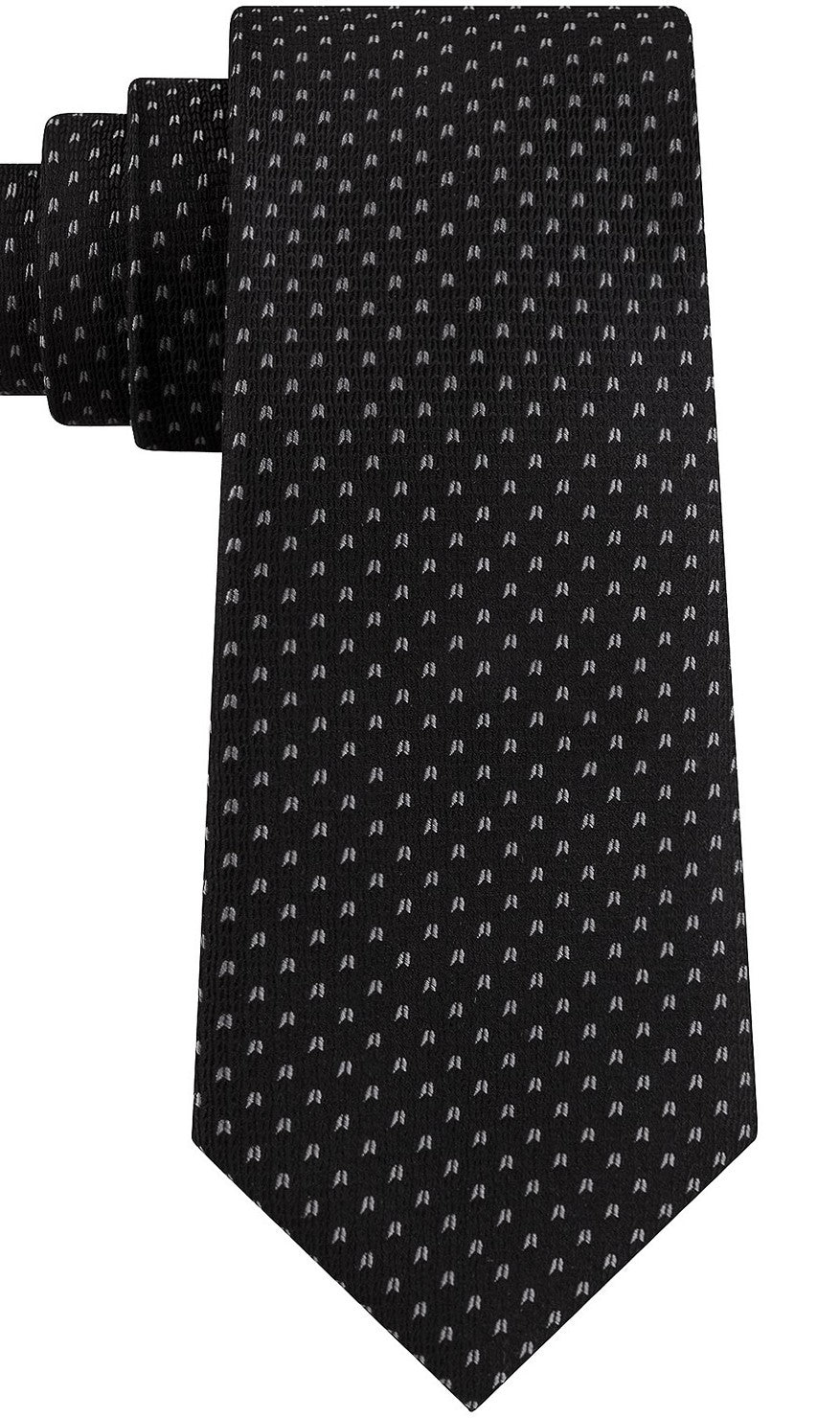 Tommy Hilfiger Men's Bird Eye Tie Black Size Regular