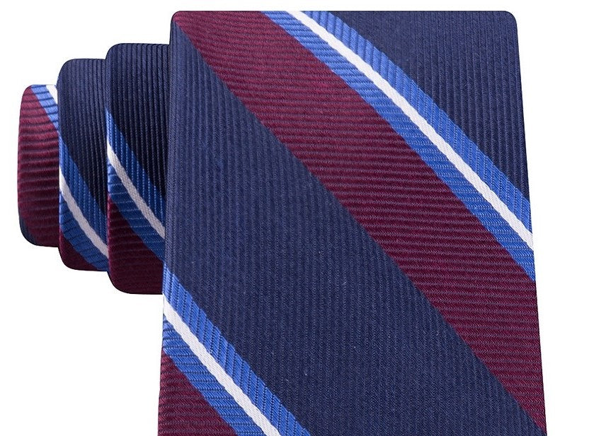 Tommy Hilfiger Men's Village Classic Stripe Tie Blue Size Regular