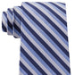 Tommy Hilfiger Men's Village Classic Textured Stripe Silk Tie Blue Size Regular