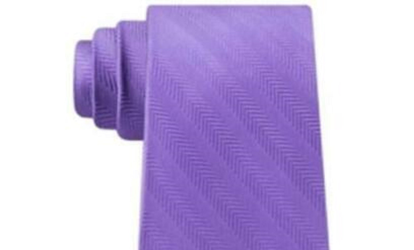 Tommy Hilfiger Men's Village Classic Textured Stripe Silk Tie Purple Size Regular