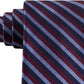 Tommy Hilfiger Men's Village Classic Textured Stripe Silk Tie Red Size Regular