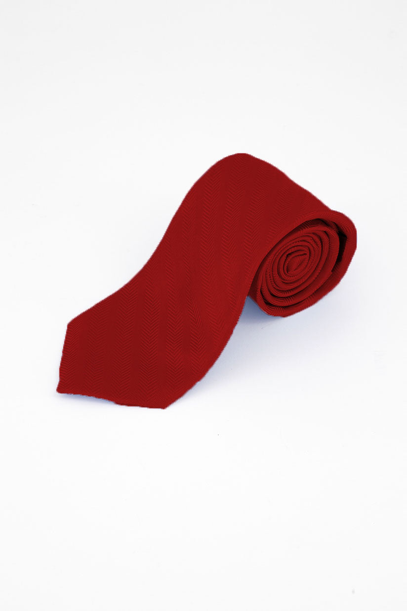 Tommy Hilfiger Men's Village Classic Textured Stripe Silk Tie Red One Size