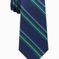 Tommy Hilfiger Men's Classic Textured Stripe Tie Green Size Regular